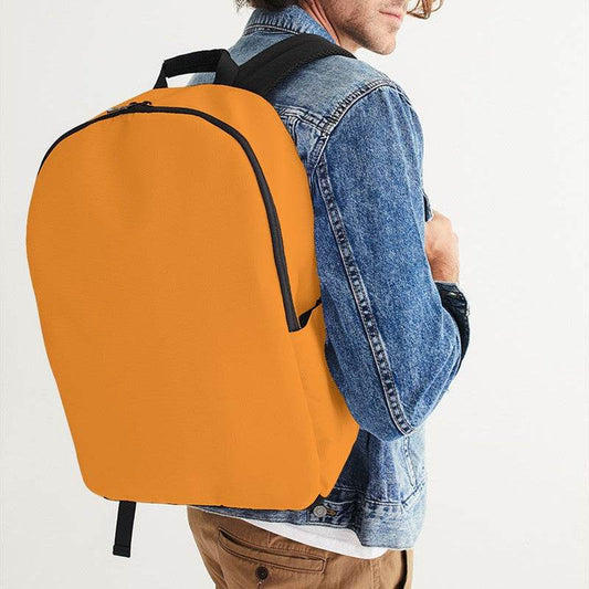 Orange Waterproof Backpack (O-BR-ME) - Man CloseUp