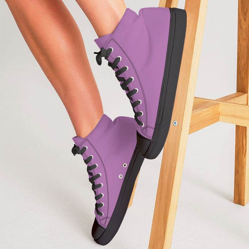 Orchid Women's High-Top Canvas Sneakers (M-ME-LI) - Woman CloseUp