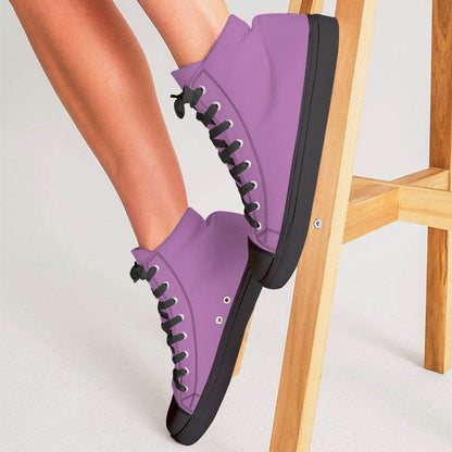 Orchid Women's High-Top Canvas Sneakers (M-ME-LI) - Woman CloseUp