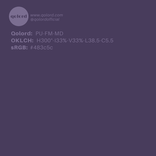 Medium-Dark Fully-Muted Purple | PU-FM-MD