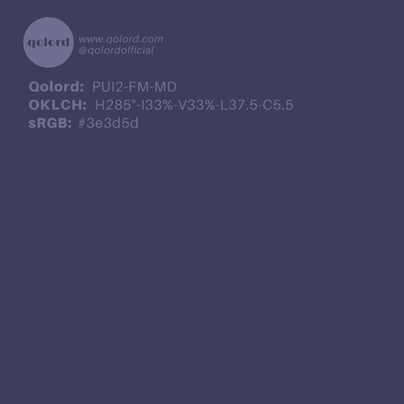 Medium-Dark Fully-Muted Indigo | PUI2-FM-MD
