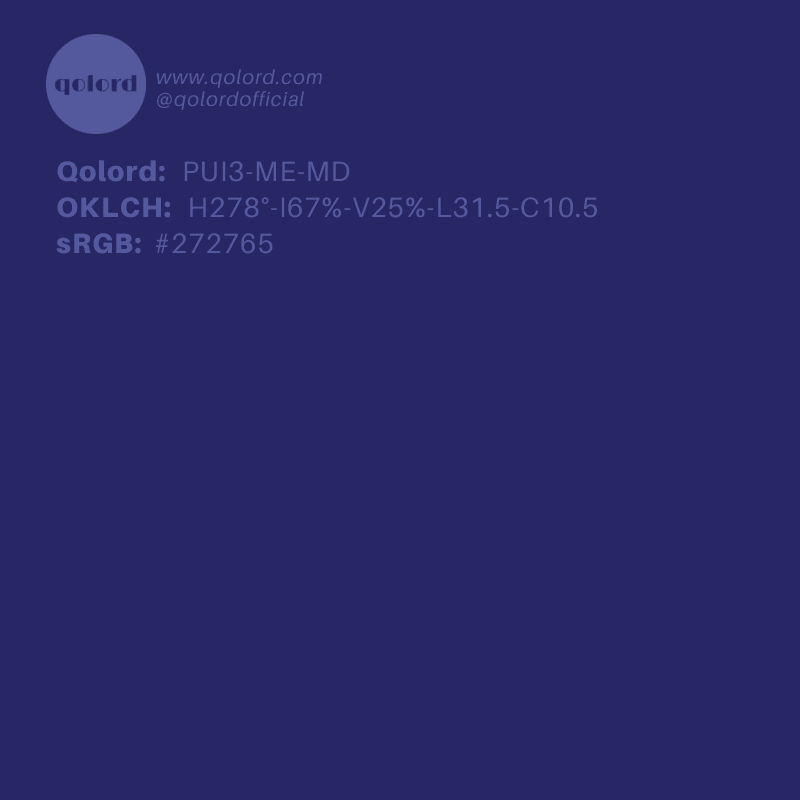 Medium-Dark Medium Indigo | PUI3-ME-MD