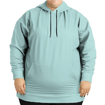 Pale Pastel Blue-Green Hoodie (C30M0Y15K0) - Woman Front PLUS