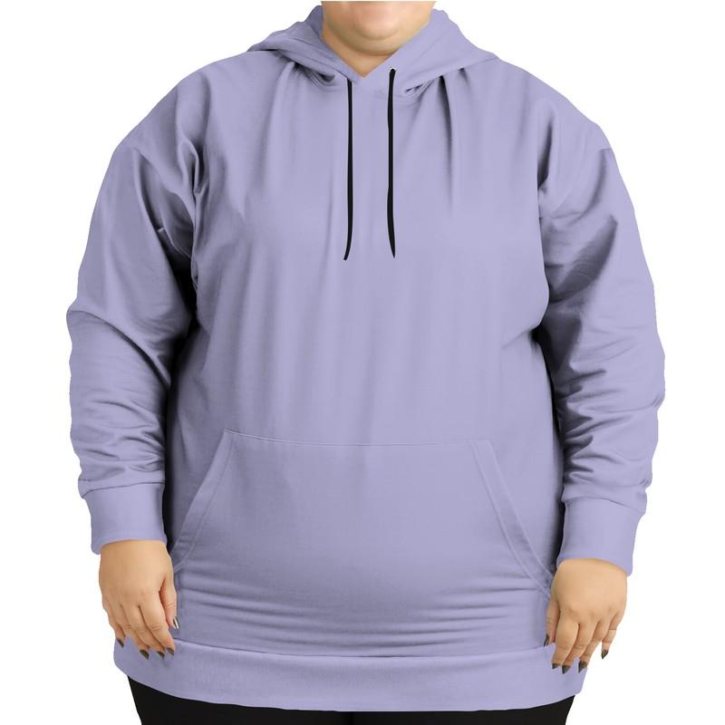 Pale Pastel Blue Hoodie (C30M30Y0K0) - Woman Front PLUS