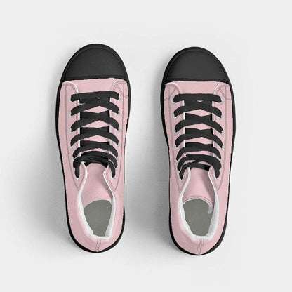 Pale Pink Men's High-Top Canvas Sneakers (PI-NE-LI) - Top