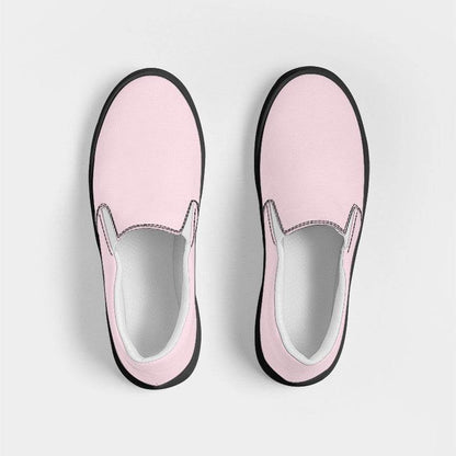 Pale Pink Men's Slip-On Canvas Sneakers (PI-NE-LI) - Top