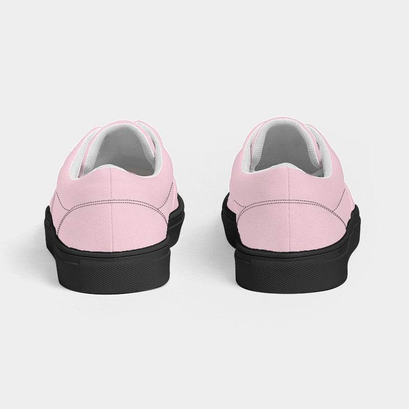 Pale Pink Women's Canvas Sneakers (PI-NE-LI) - Back