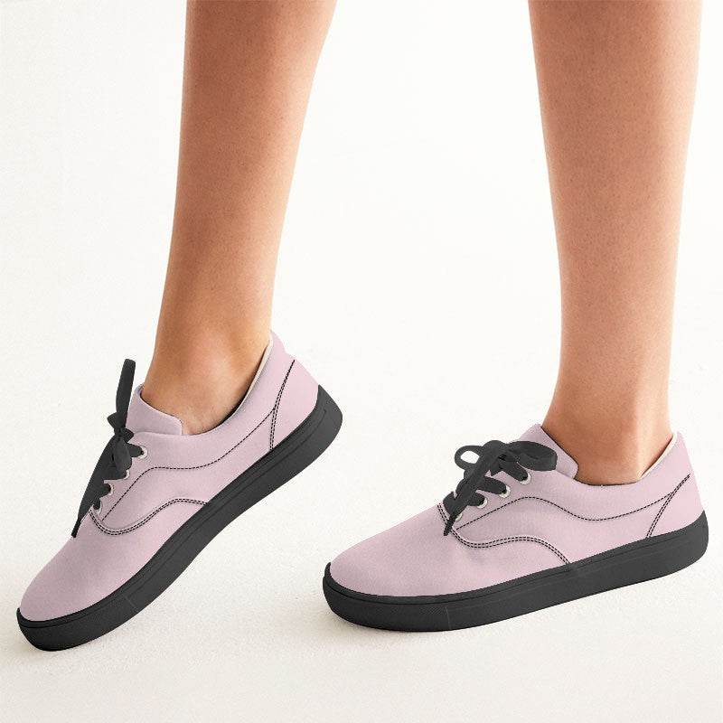 Pale Pink Women's Canvas Sneakers (PI-NE-LI) - Woman CloseUp