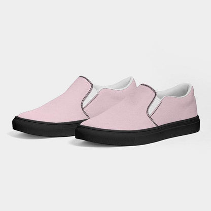 Pale Pink Women's Slip-On Canvas Sneakers (PI-NE-LI) - Side 3