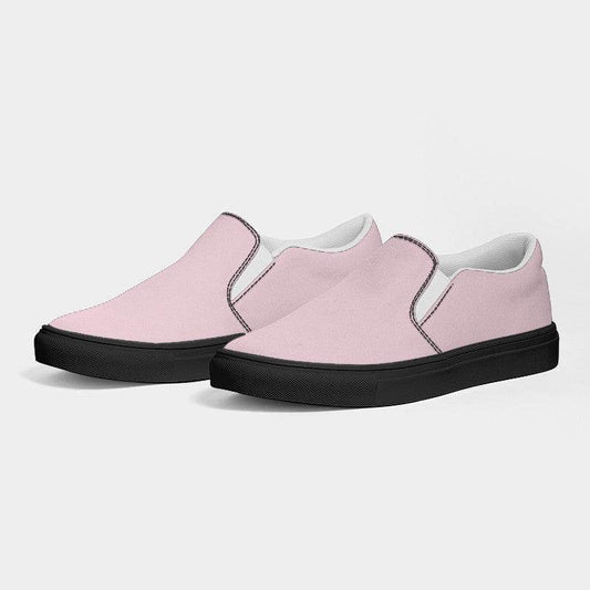 Pale Pink Women's Slip-On Canvas Sneakers (PI-NE-LI) - Side 3