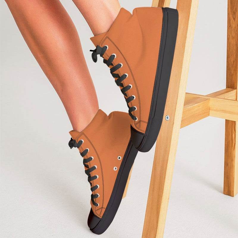 Papaya Women's High-Top Canvas Sneakers (OR2-CL-ME) - Woman CloseUp