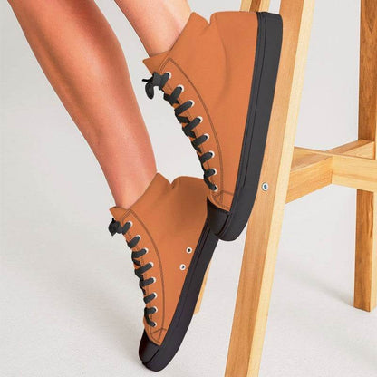 Papaya Women's High-Top Canvas Sneakers (OR2-CL-ME) - Woman CloseUp
