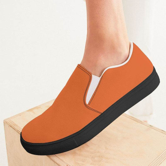 Papaya Women's Slip-On Canvas Sneakers (OR2-CL-ME) - Woman CloseUp