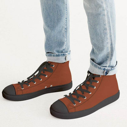 Paprika Men's High-Top Canvas Sneakers (OR3-ME-DE) - Man CloseUp