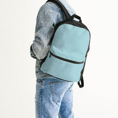 Pastel Blue Canvas Backpack (C-MU-LI) - Man Back CloseUp
