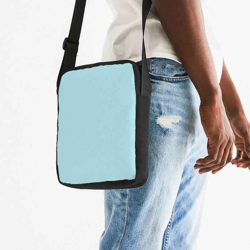 Pastel Blue Messenger Pouch (C-MU-LI) - Man Side CloseUp
