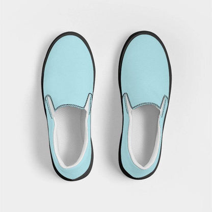 Pastel Blue Women's Slip-On Canvas Sneakers (C-MU-LI) - Top