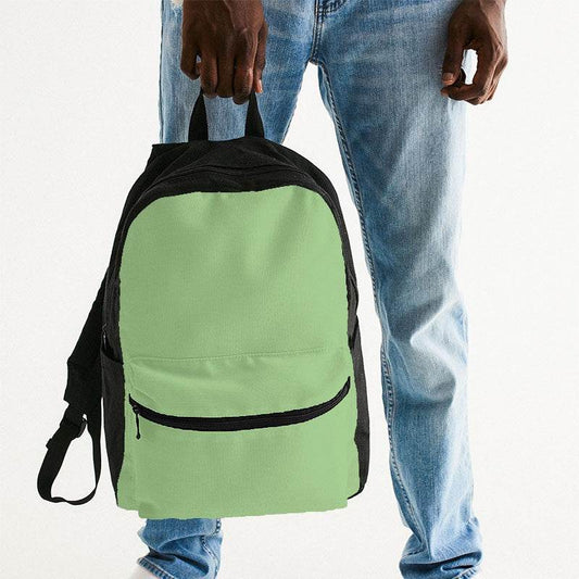 Pastel Green Canvas Backpack (GL2-ME-LI) - Man Holding