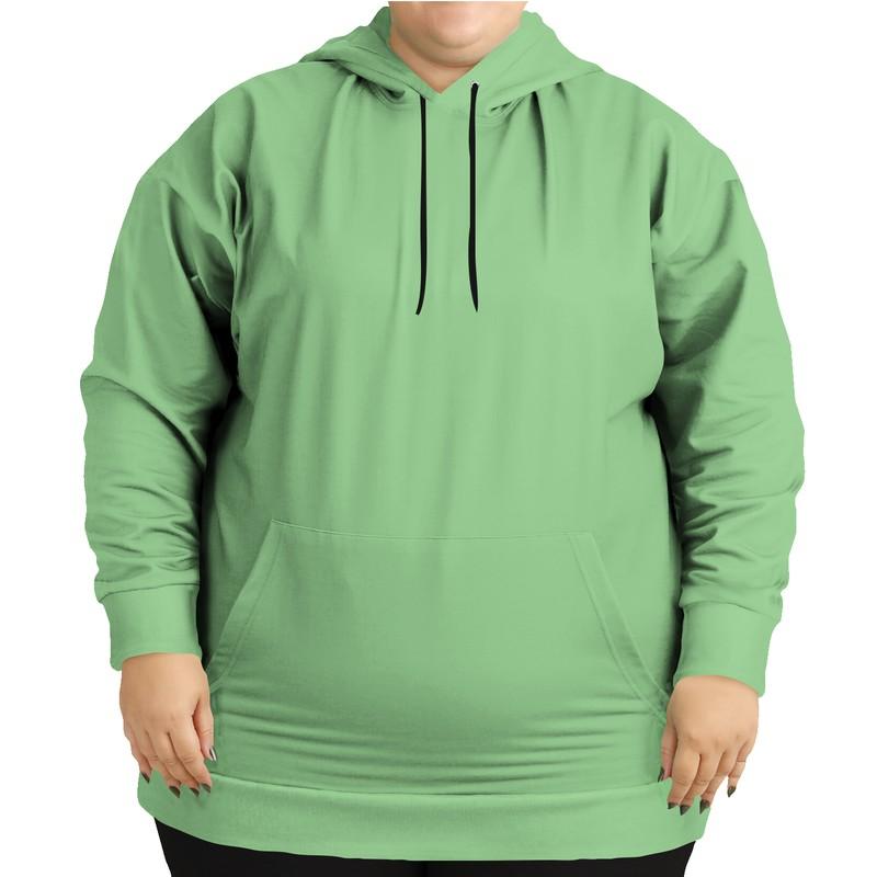 Pastel Green Hoodie (C45M0Y60K0) - Woman Front PLUS