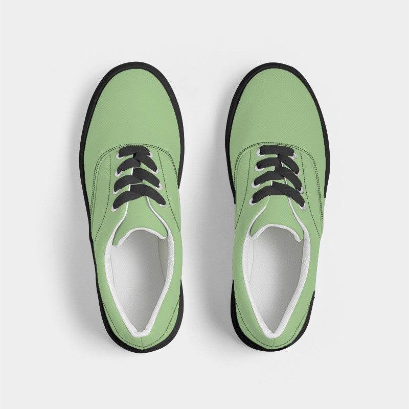 Pastel Green Men's Canvas Sneakers (GL2-ME-LI) - Top