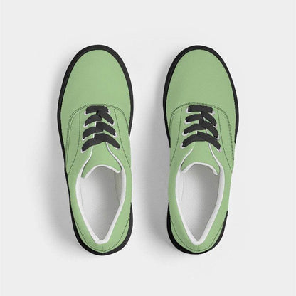 Pastel Green Men's Canvas Sneakers (GL2-ME-LI) - Top