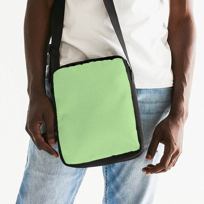 Pastel Green Messenger Pouch (GL2-ME-LI) - Man Front CloseUp