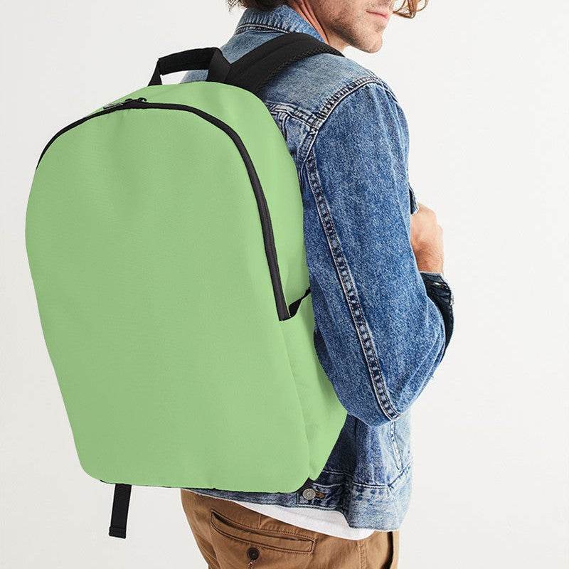 Pastel Green Waterproof Backpack (GL2-ME-LI) - Man CloseUp