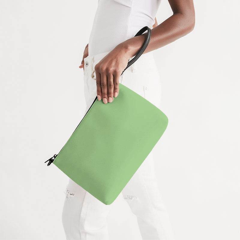 Pastel Green Zip Pouch (GL2-ME-LI) - Side Holding