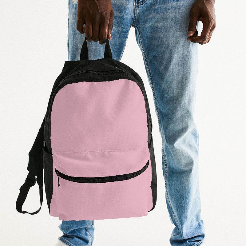 Pastel Pink Canvas Backpack (PI-FM-LI) - Man Holding
