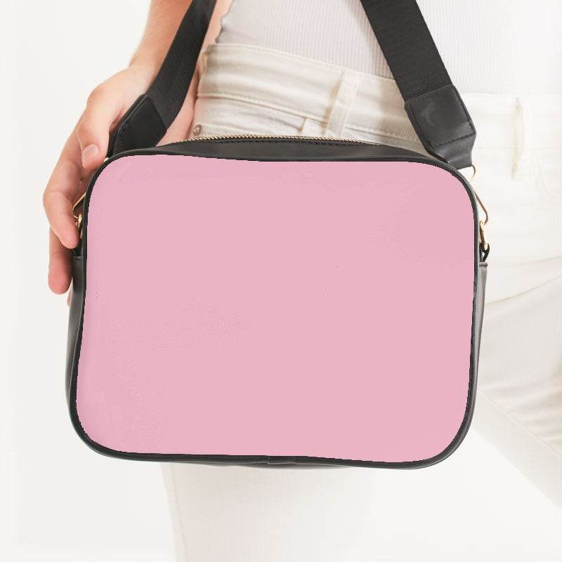 Pastel Pink Crossbody Bag (PI-FM-LI) - Woman Front CloseUp