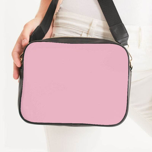 Pastel Pink Crossbody Bag (PI-FM-LI) - Woman Front CloseUp