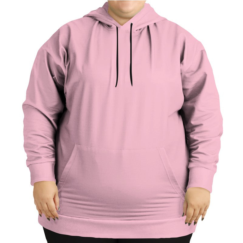 Pastel Pink Hoodie PLUS (PI-FM-LI) - Woman Front PLUS