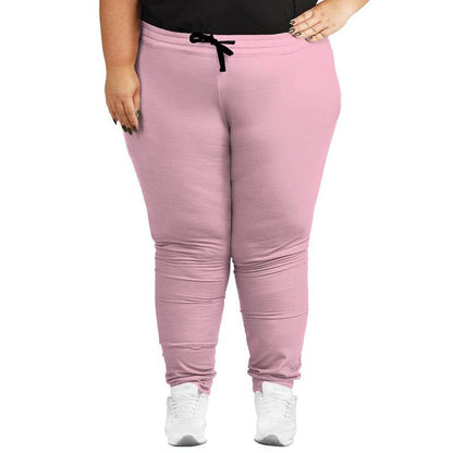 Pastel Pink Joggers PLUS (PI-FM-LI) - Woman Front PLUS