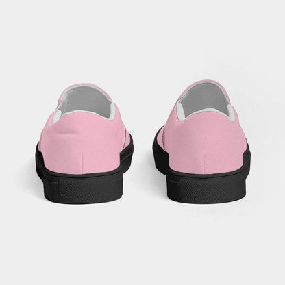 Pastel Pink Men's Slip-On Canvas Sneakers (PI-FM-LI) - Back
