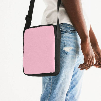 Pastel Pink Messenger Pouch (PI-FM-LI) - Man Side CloseUp