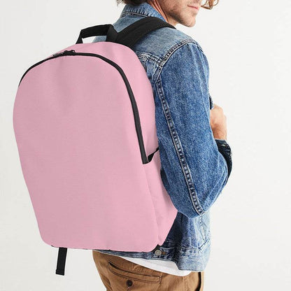 Pastel Pink Waterproof Backpack (PI-FM-LI) - Man CloseUp