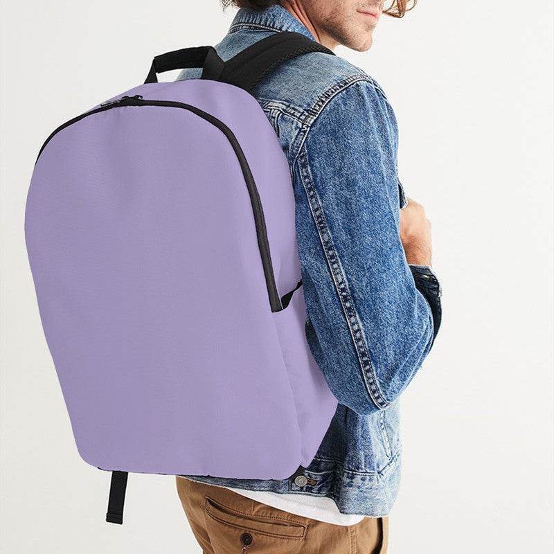 Pastel Purple Waterproof Backpack (PU-MU-LI) - Man CloseUp