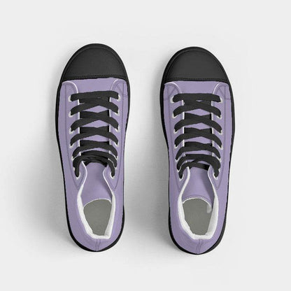 Pastel Purple Women's High-Top Canvas Sneakers (PU-MU-LI) - Top