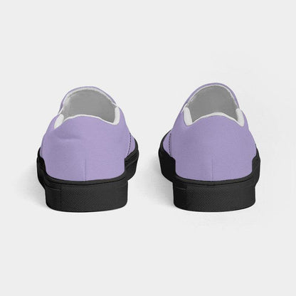 Pastel Purple Women's Slip-On Canvas Sneakers (PU-MU-LI) - Back