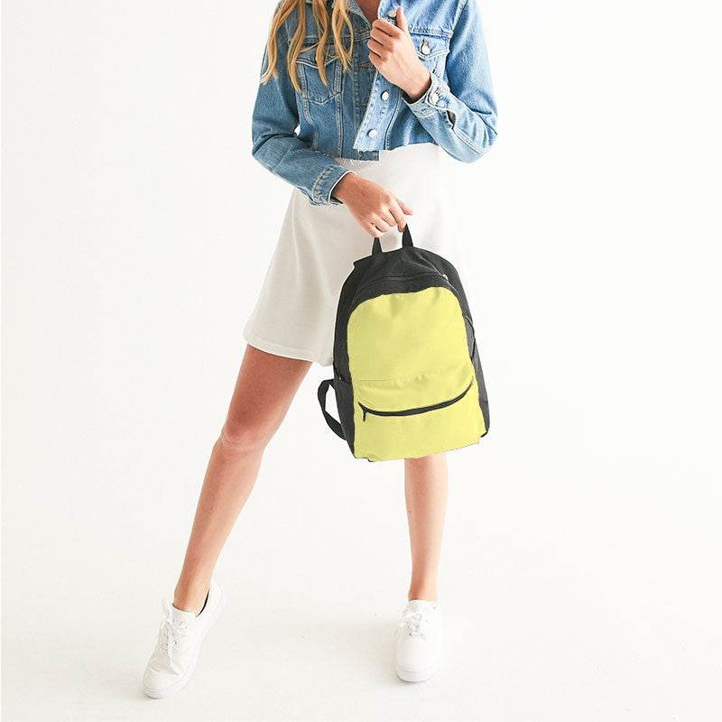 Pastel Yellow Canvas Backpack (LY2-ME-LI) - Woman