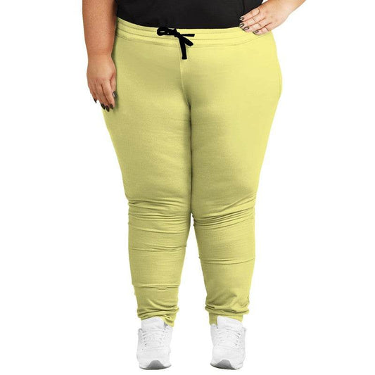 Pastel Yellow Joggers PLUS (LY2-ME-LI) - Woman Front PLUS
