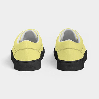 Pastel Yellow Men's Canvas Sneakers (LY2-ME-LI) - Back