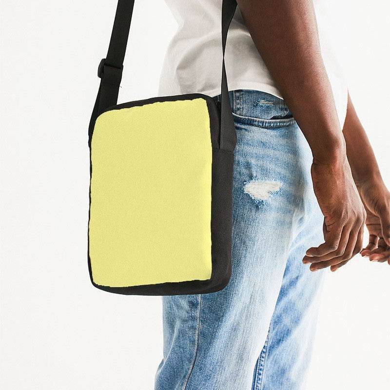 Pastel Yellow Messenger Pouch (LY2-ME-LI) - Man Side CloseUp