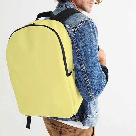 Pastel Yellow Waterproof Backpack (LY2-ME-LI) - Man CloseUp