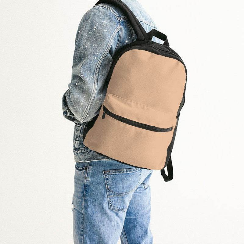 Peach Canvas Backpack (O-MU-LI) - Man Back CloseUp