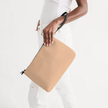 Peach Zip Pouch (O-MU-LI) - Side Holding