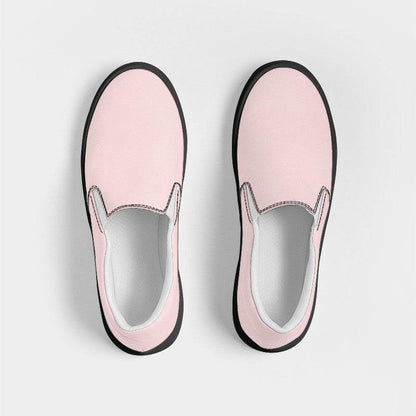 Pearl Pink Men's Slip-On Canvas Sneakers (RPI2-NE-LI) - Top