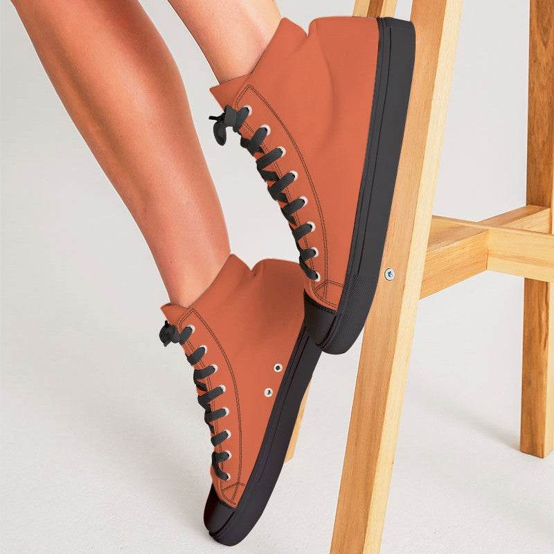 Persimmon Women's High-Top Canvas Sneakers (OR3-CL-ME) - Woman CloseUp