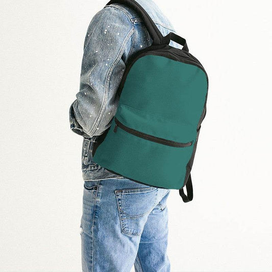 Pine Green Canvas Backpack (CBG3-ME-DE) - Man Back CloseUp