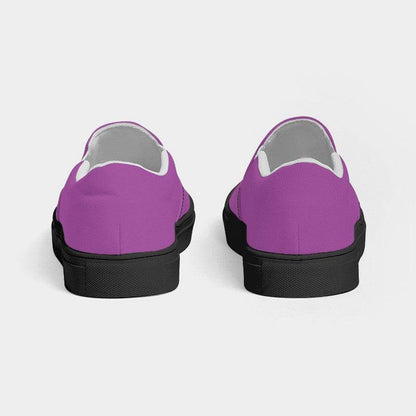 Pink-Purple Women's Slip-On Canvas Sneakers (M-CL-LI) - Back